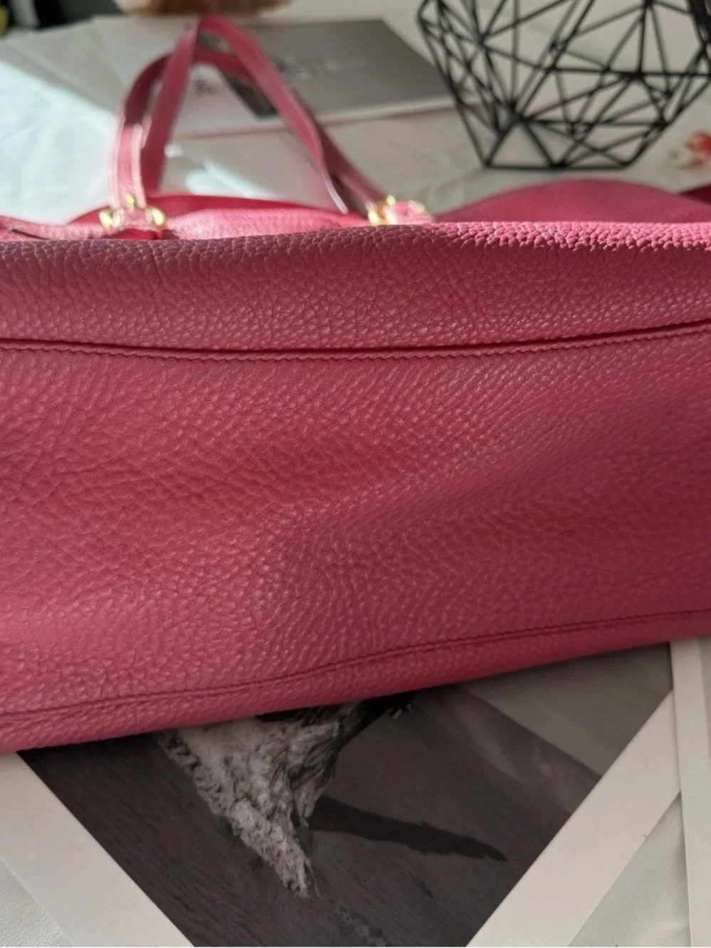 Miu Miu Fuchsia Pink Leather Tote